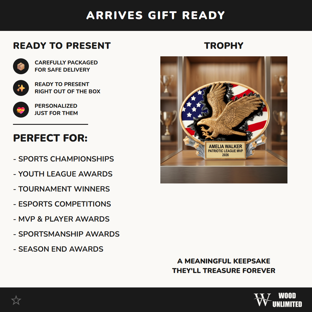 Eagle Award Trophy | Personalized | Custom Engraved | Team Banquet | Tournament | Eagle Gift | Presentation | Recognition