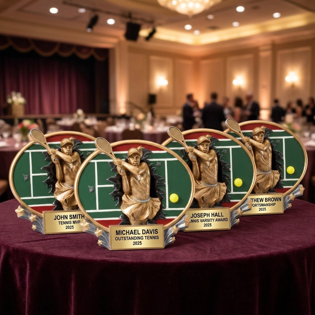 Personalized | Tennis Award | Custom Engraved | Tennis Trophy | Personalized Award | Engraved Gift | Female Player | MVP Award - View 6
