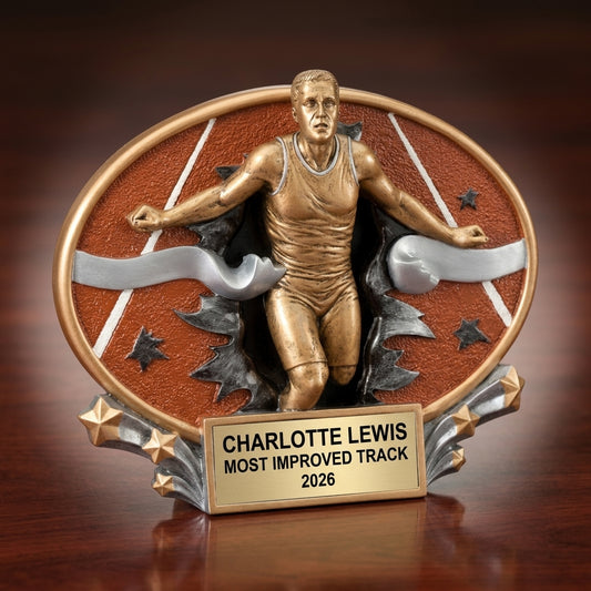 Track Trophy Award | Personalized | Custom Engraved | Track & Field | Running Award | Track Star Gift - View 2