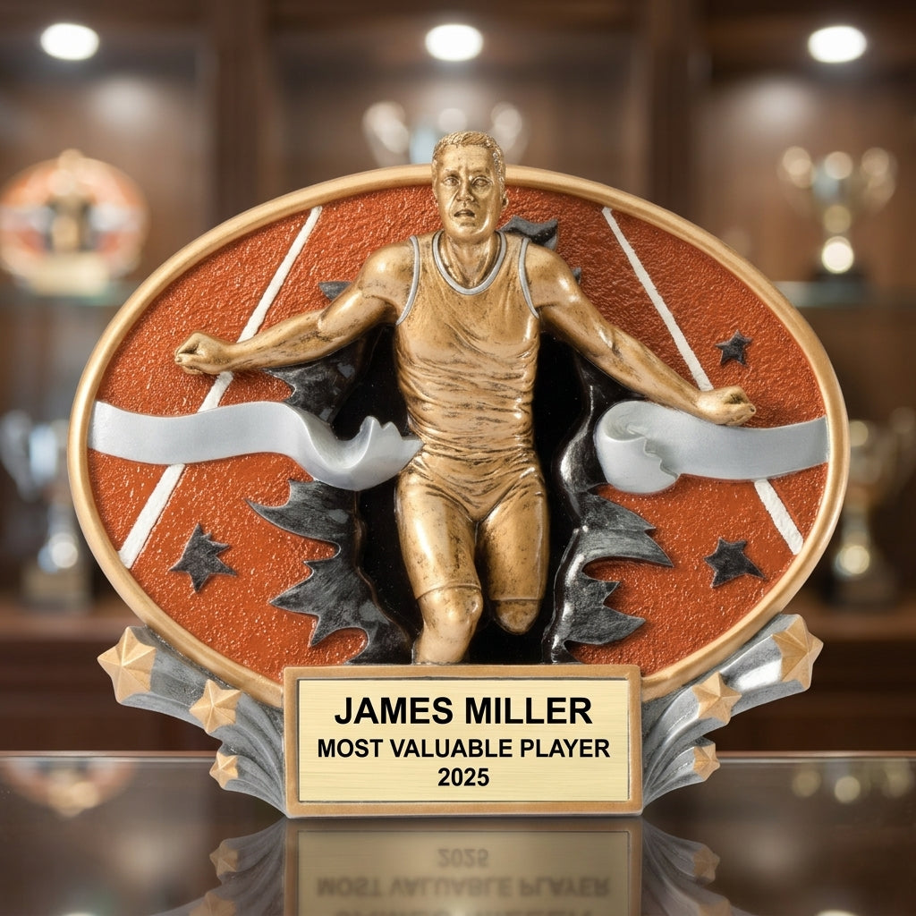 Track Trophy Award | Personalized | Custom Engraved | Track & Field | Running Award | Track Star Gift - View 4