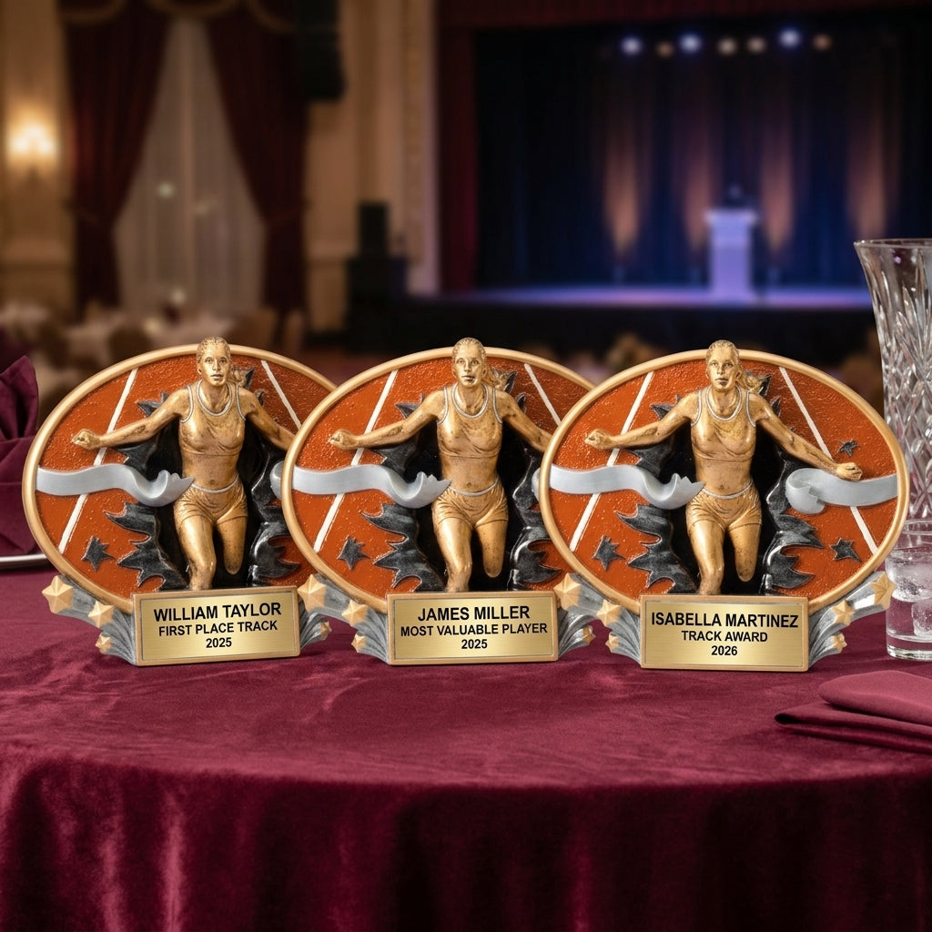 Personalized | Track and Field Award | Custom Engraved | Track Trophy | Running Award | Personalized Runner | Female Athlete - View 6