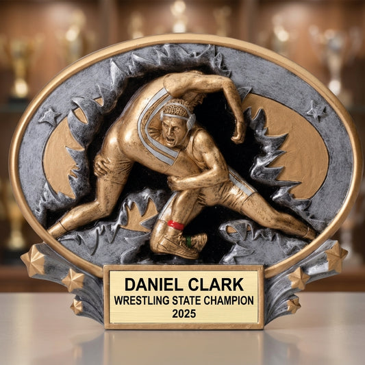 Wrestling Award Trophy | Personalized | Custom Engraved | Wrestling Gift | Champion Award | Wrestling Trophy | Unique Wrestling Award - View 1