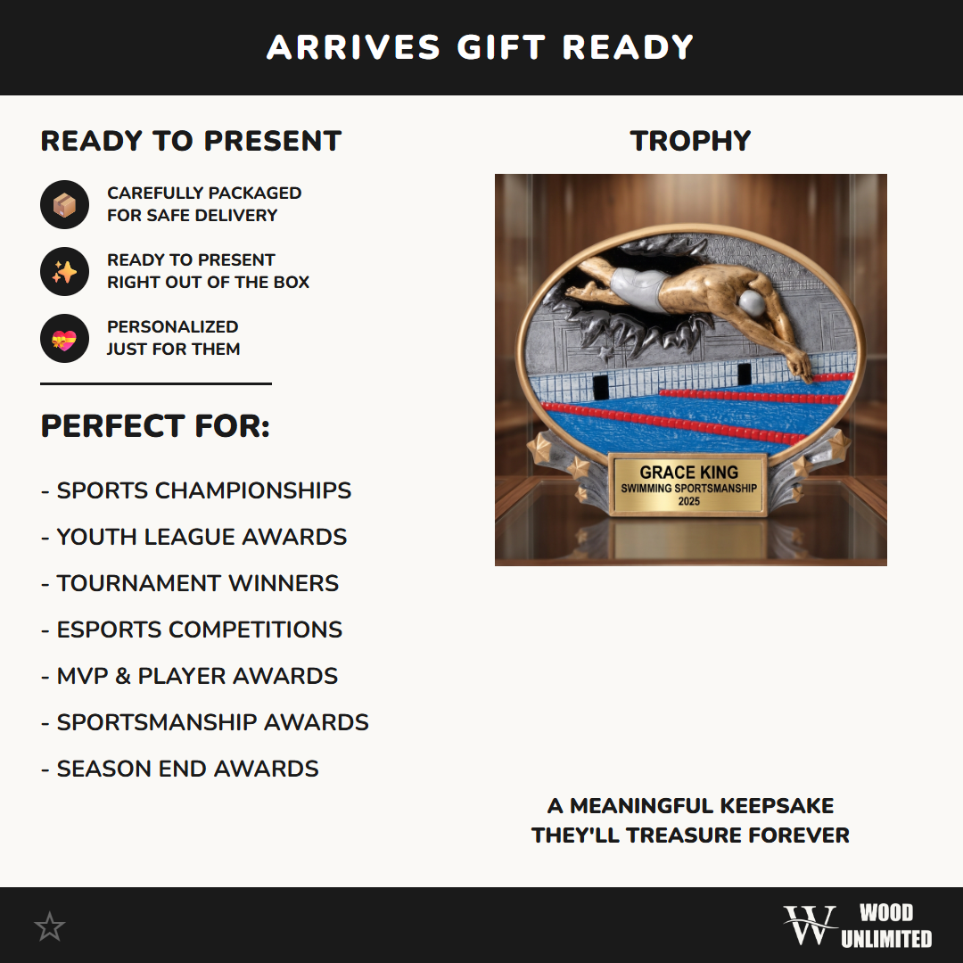 Swimming Award Trophy | Personalized | Custom Engraved | Swim Meet Champion | Swimmer Gift | End of Season | Team Banquet