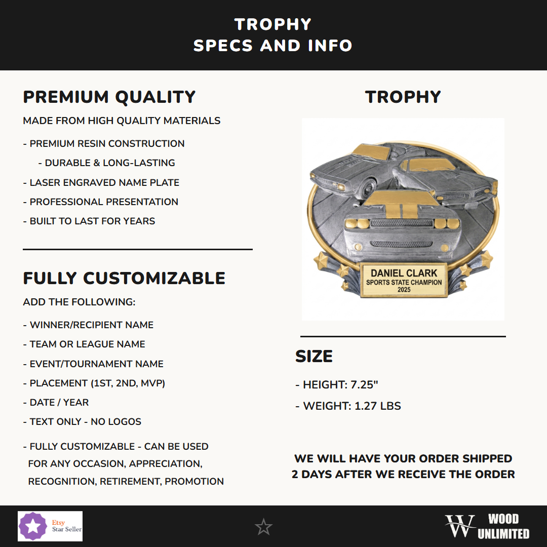 Sports Award Trophy 7.25"