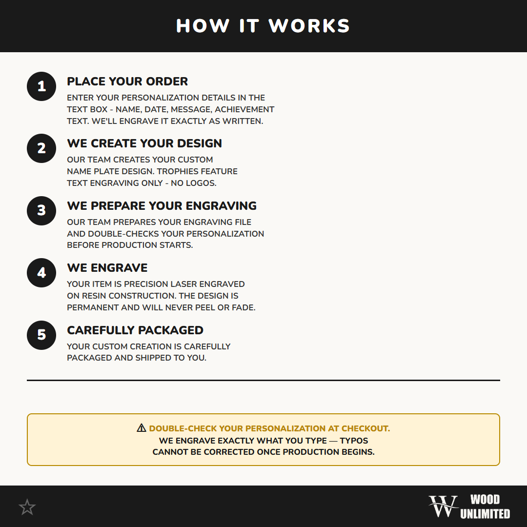 Car Show Award - Personalized Trophy - Custom Engraved Automotive Enthusiast Award
