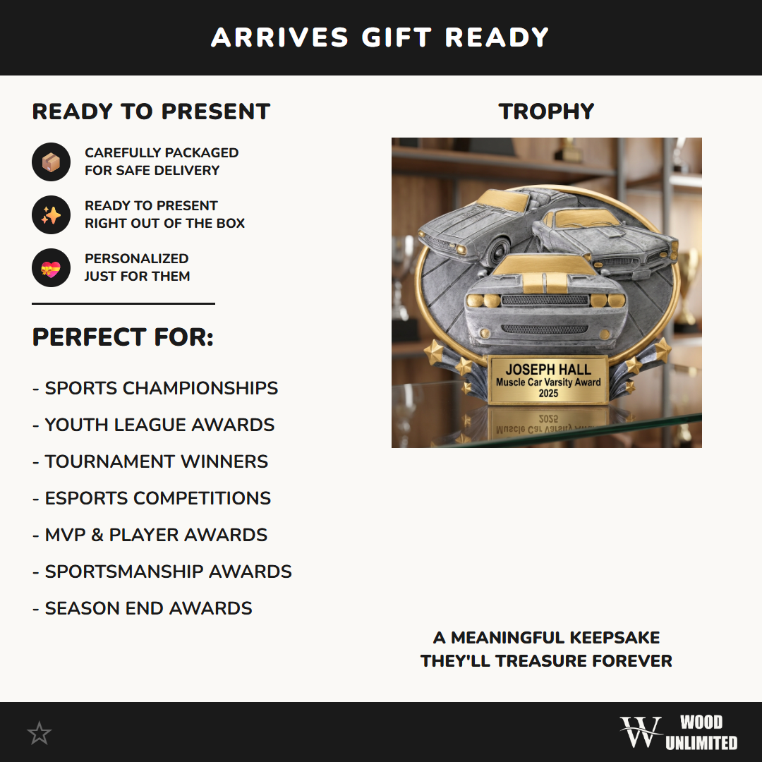 Car Show Award - Personalized Trophy - Custom Engraved Automotive Enthusiast Award