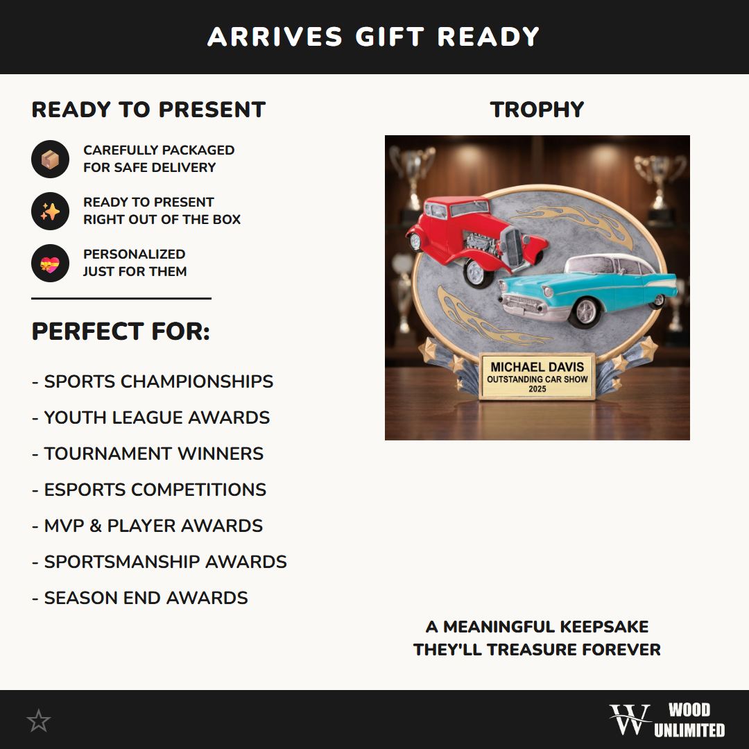 Personalized | Car Show Award | Custom Engraved | Classic Car | Hot Rod | Custom Car | Engraved Award | Personalized Trophy