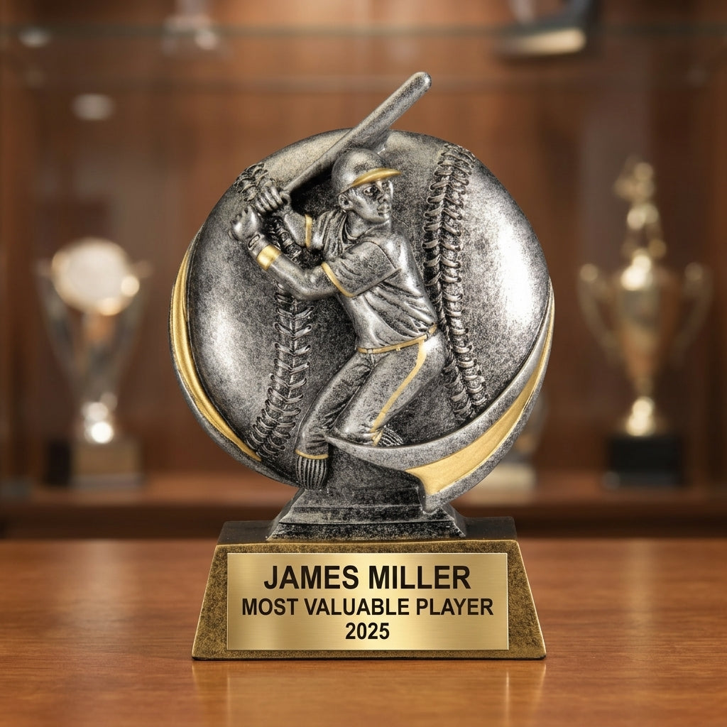 Baseball Award Trophy | Personalized | Custom Engraved | MVP | Team Award | Baseball Gift | Baseball Trophy | Engraved Baseball - View 1