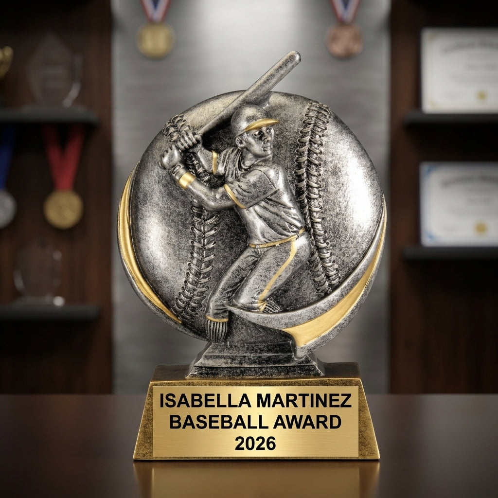 Baseball Award Trophy | Personalized | Custom Engraved | MVP | Team Award | Baseball Gift | Baseball Trophy | Engraved Baseball - View 3
