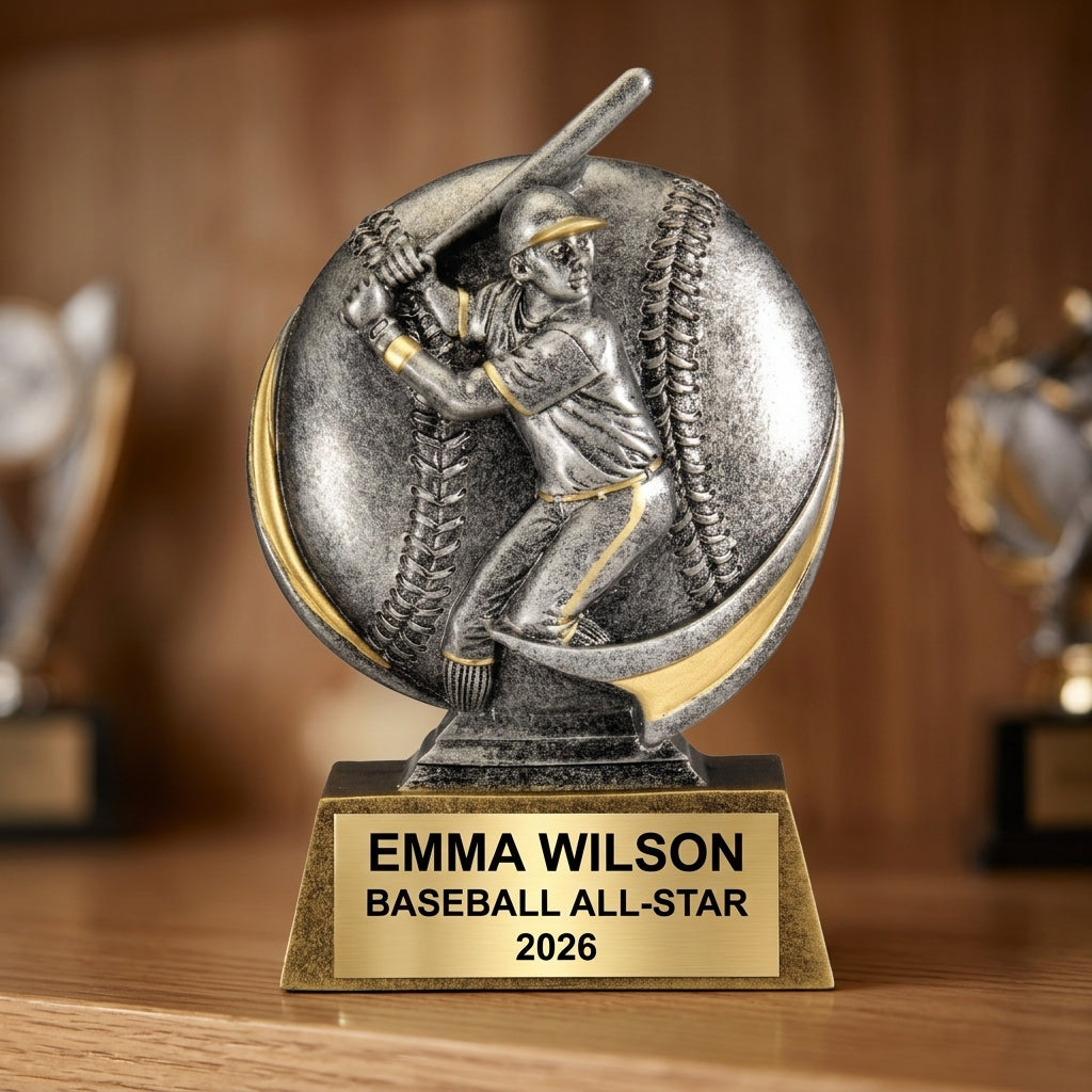 Baseball Award Trophy | Personalized | Custom Engraved | MVP | Team Award | Baseball Gift | Baseball Trophy | Engraved Baseball - View 4
