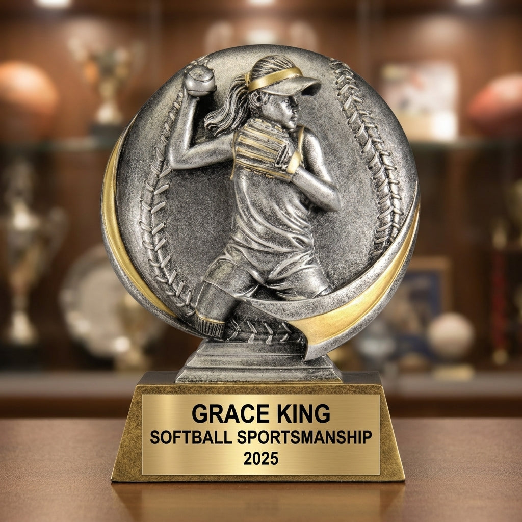 Softball Award Trophy | Personalized | Custom Engraved | MVP | Team Gift | End of Season | Softball Trophy - View 1