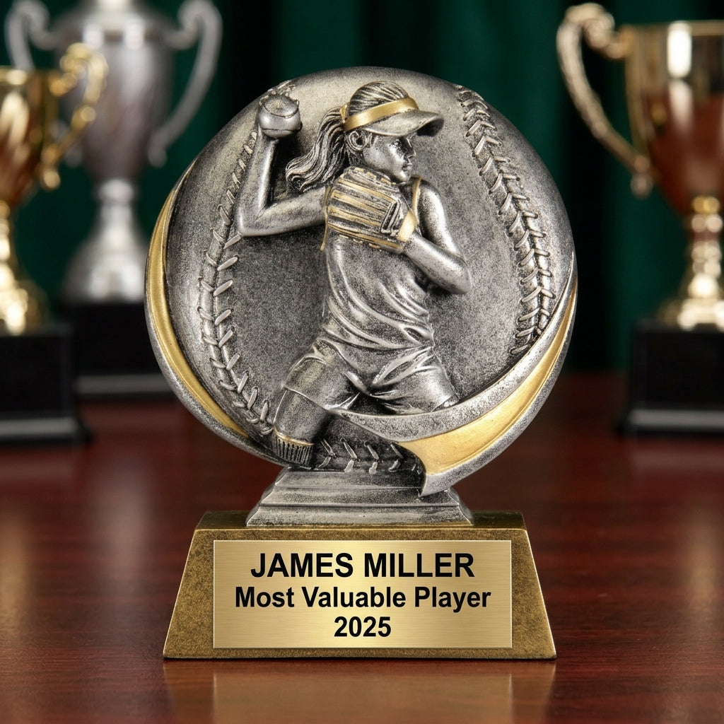 Softball Award Trophy | Personalized | Custom Engraved | MVP | Team Gift | End of Season | Softball Trophy - View 2
