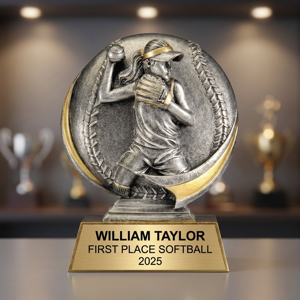 Softball Award Trophy | Personalized | Custom Engraved | MVP | Team Gift | End of Season | Softball Trophy - View 4