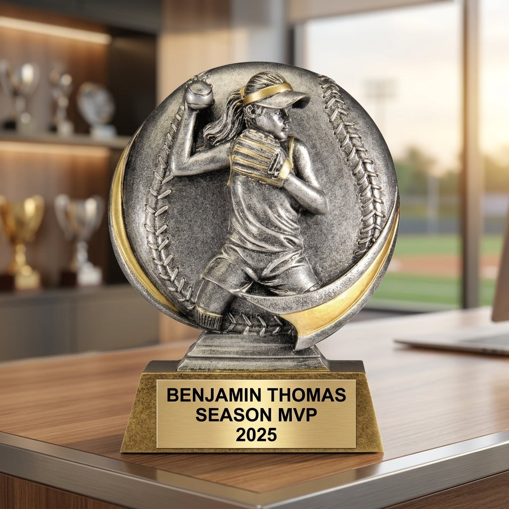 Softball Award Trophy | Personalized | Custom Engraved | MVP | Team Gift | End of Season | Softball Trophy - View 5