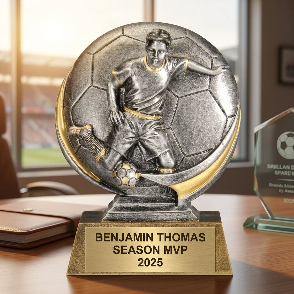 Personalized | Soccer Award | Custom Engraved | Soccer Trophy | Personalized Award | Youth Soccer | Team Banquet | MVP Award - View 5