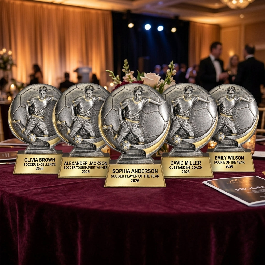 Personalized | Soccer Award | Custom Engraved | Soccer Trophy | Personalized Award | Youth Soccer | Team Banquet | MVP Award - View 6