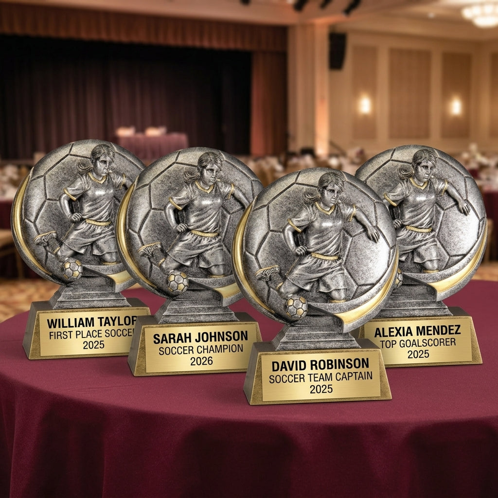 Soccer Award Trophy | Personalized | Custom Engraved Name Plate | Soccer Gifts | MVP Award | Team Trophy - View 6