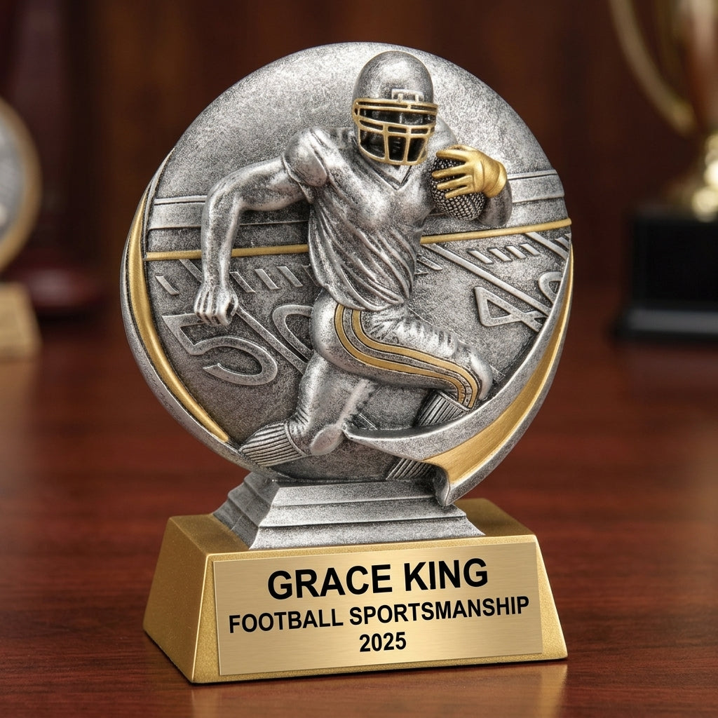 Football Award Trophy | Personalized | Custom Engraved | Football Gift | Team Awards | Football Trophy - View 2