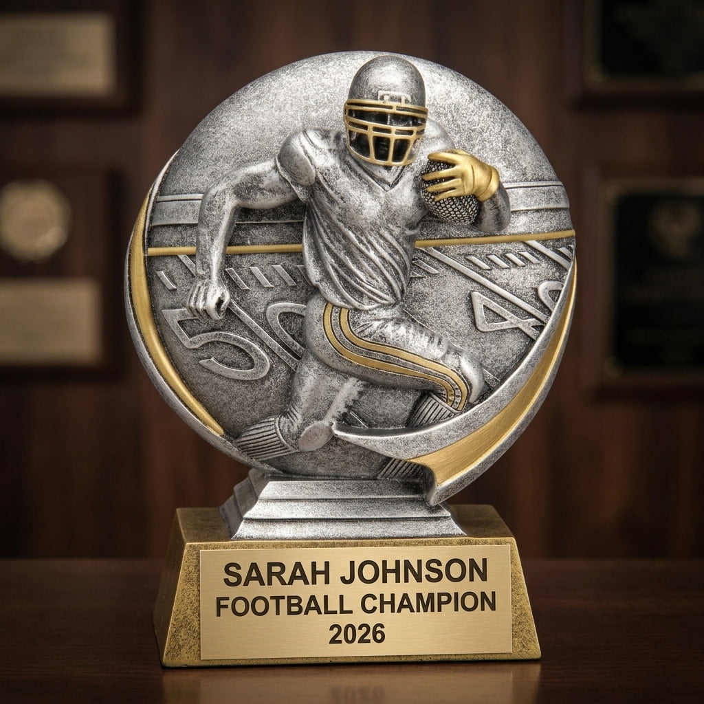 Football Award Trophy | Personalized | Custom Engraved | Football Gift | Team Awards | Football Trophy - View 3