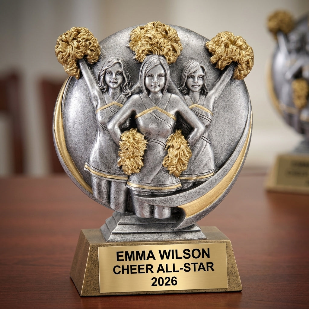 Cheer Award Trophy | Personalized | Custom Engraved Cheerleading Gift | Cheerleading Trophy | Cheer Team Awards - View 2