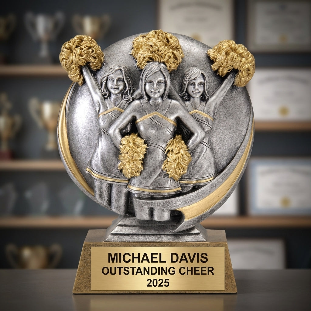 Cheer Award Trophy | Personalized | Custom Engraved Cheerleading Gift | Cheerleading Trophy | Cheer Team Awards - View 3
