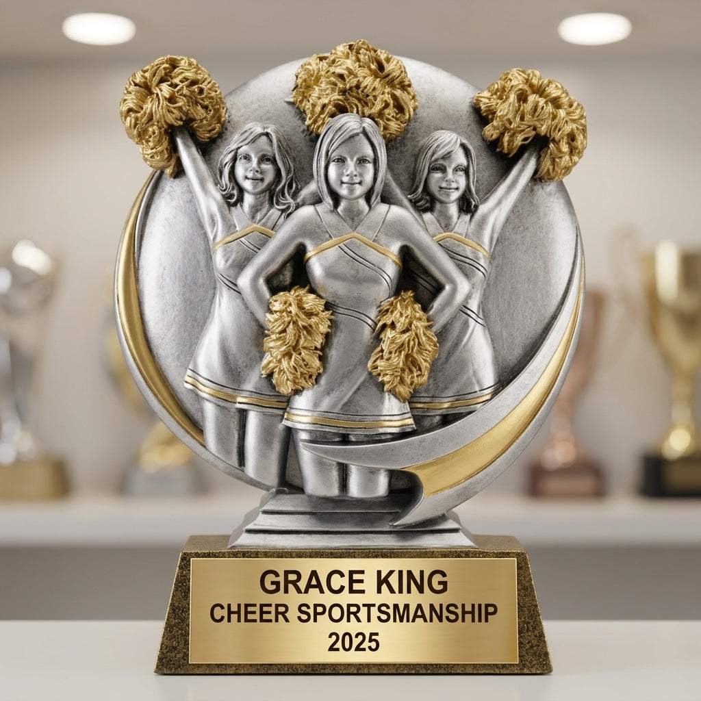 Cheer Award Trophy | Personalized | Custom Engraved Cheerleading Gift | Cheerleading Trophy | Cheer Team Awards - View 4