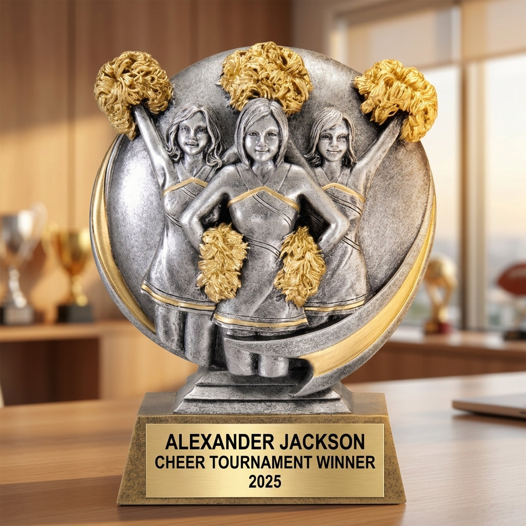 Cheer Award Trophy | Personalized | Custom Engraved Cheerleading Gift | Cheerleading Trophy | Cheer Team Awards - View 5