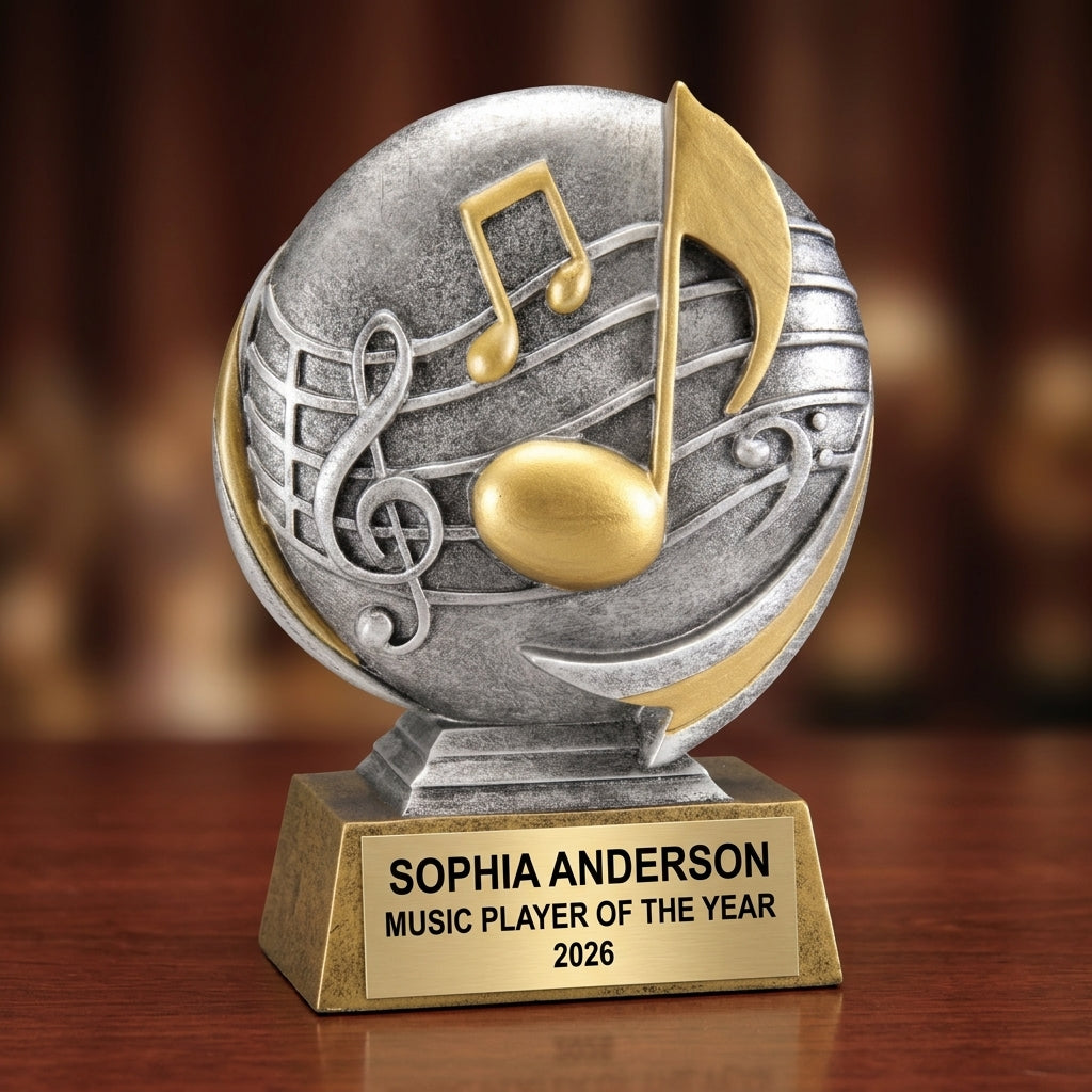 Music Award Trophy | Personalized | Custom Engraved | Music Trophy | Musician Gift | Personalized Music Gift | Music Competition Award - View 2