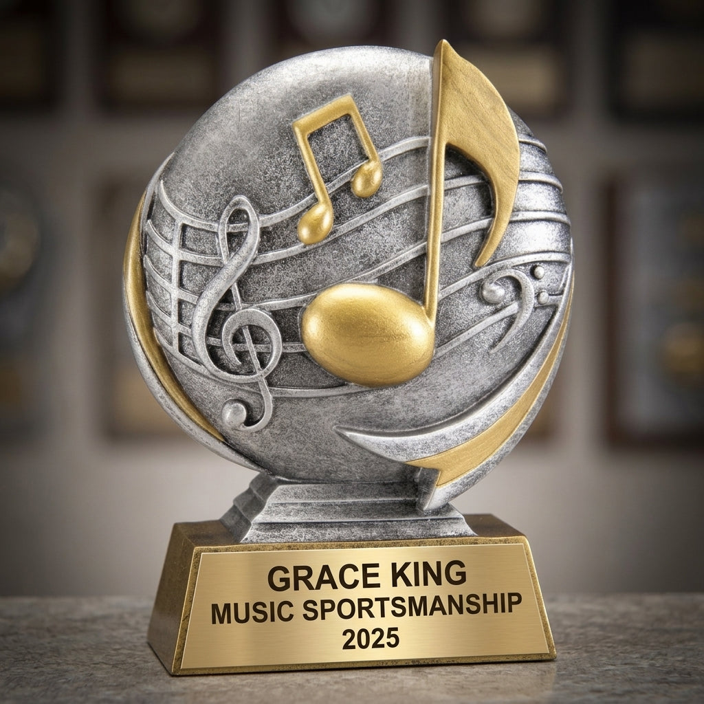 Music Award Trophy | Personalized | Custom Engraved | Music Trophy | Musician Gift | Personalized Music Gift | Music Competition Award - View 3