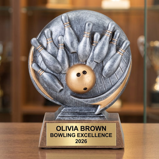Bowling Trophy Award | Personalized | Custom Engraved | Bowling Award | Bowling Gift | Team Award - View 1