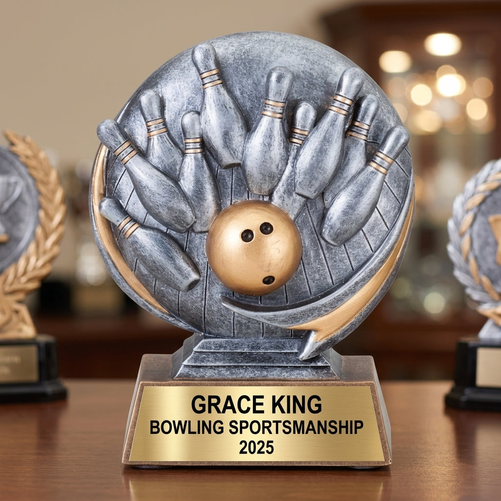 Bowling Trophy Award | Personalized | Custom Engraved | Bowling Award | Bowling Gift | Team Award - View 4