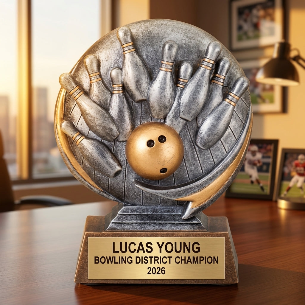 Bowling Trophy Award | Personalized | Custom Engraved | Bowling Award | Bowling Gift | Team Award - View 5