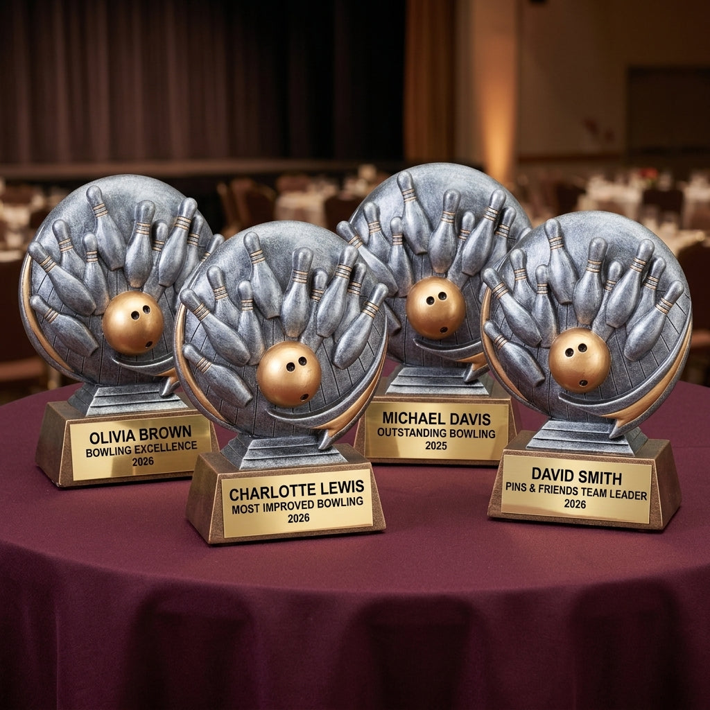Bowling Trophy Award | Personalized | Custom Engraved | Bowling Award | Bowling Gift | Team Award - View 6