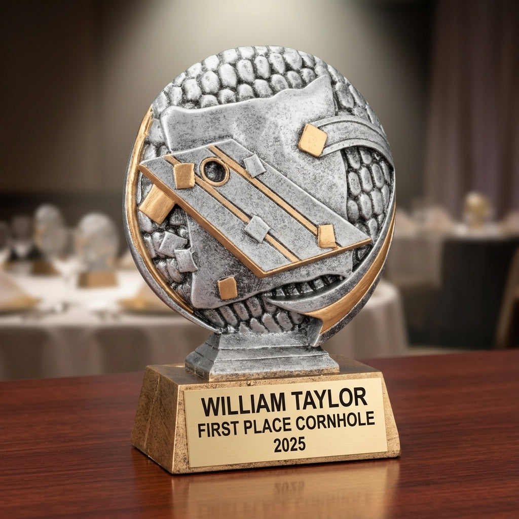 Personalized Personalized | Cornhole Award | Custom Engraved | Trophy | Game Prize | Engraved - custom laser engraved - view 2