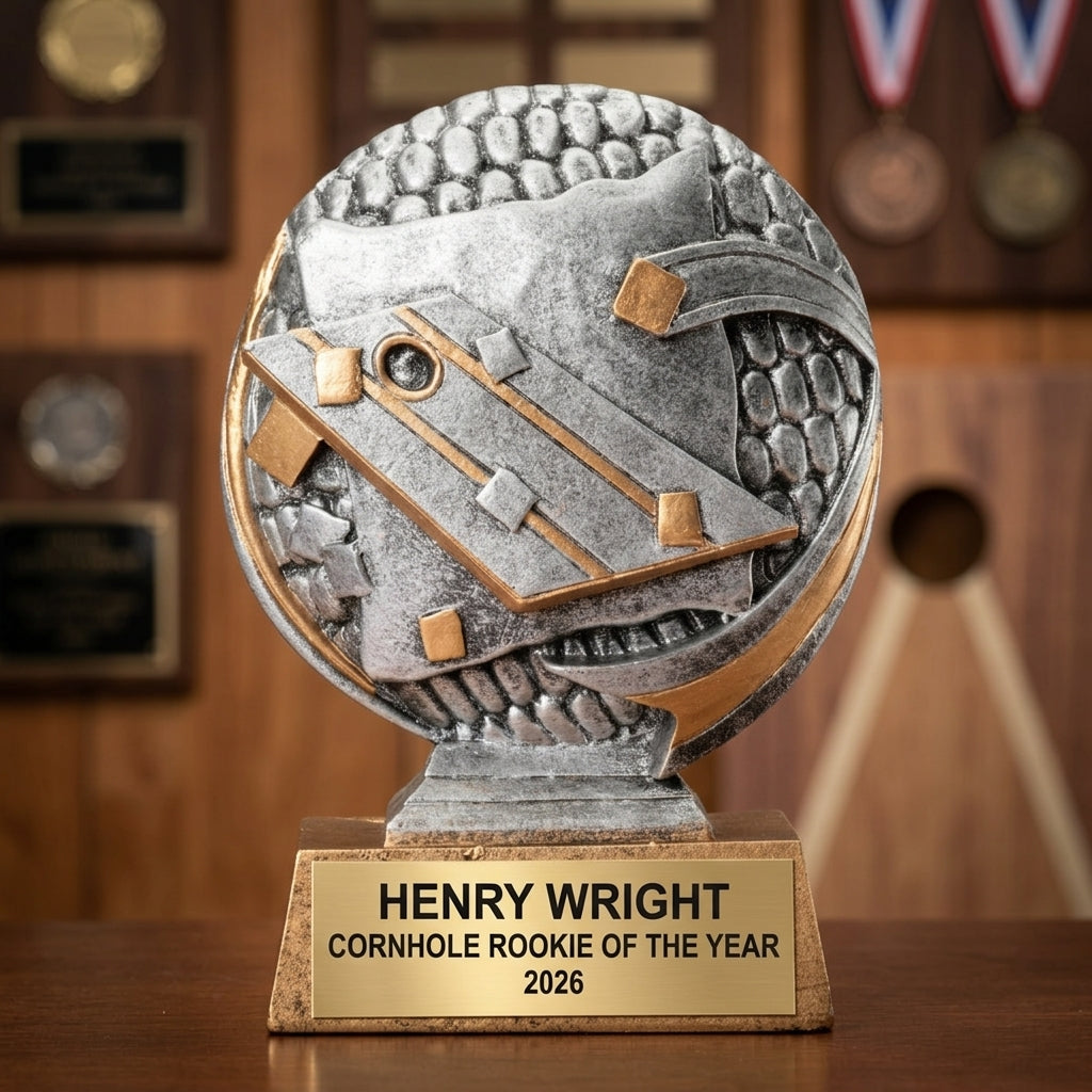 Personalized Personalized | Cornhole Award | Custom Engraved | Trophy | Game Prize | Engraved - custom laser engraved - view 3