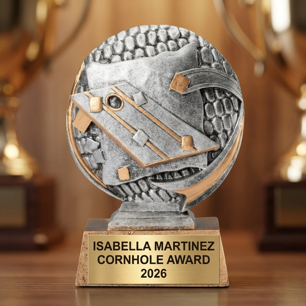 Personalized Personalized | Cornhole Award | Custom Engraved | Trophy | Game Prize | Engraved - custom laser engraved - view 4