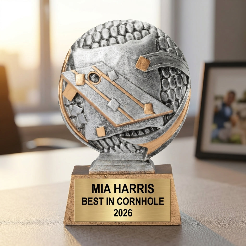 Personalized Personalized | Cornhole Award | Custom Engraved | Trophy | Game Prize | Engraved - custom laser engraved - view 5