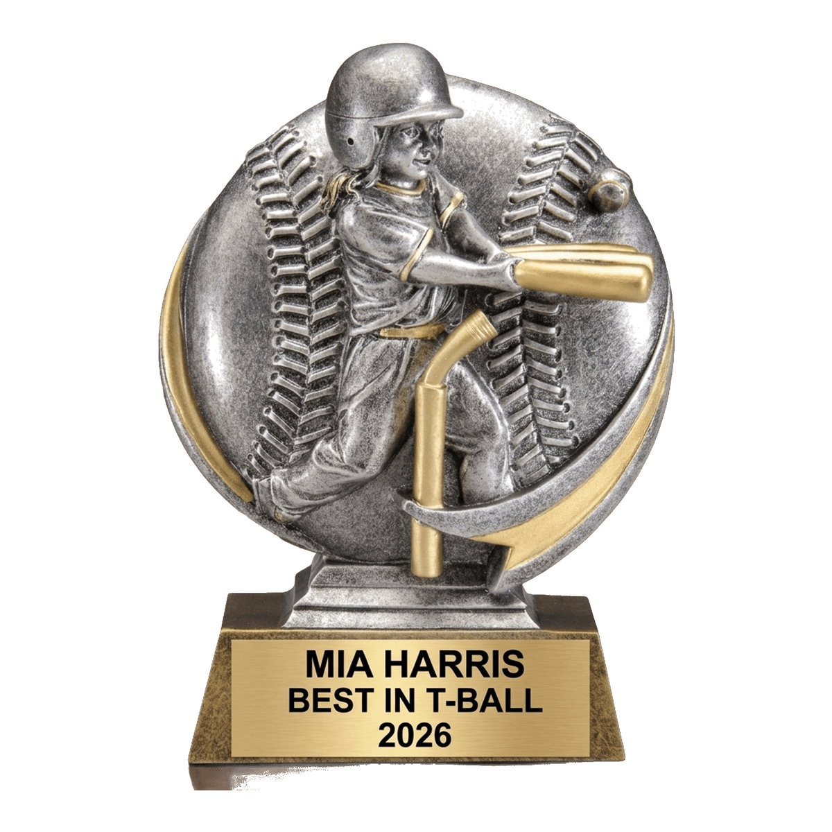 Personalized | T-Ball Award | Custom Engraved | T-Ball Trophy | Personalized Award | Engraved Trophy | Youth Player | Girls T-Ball