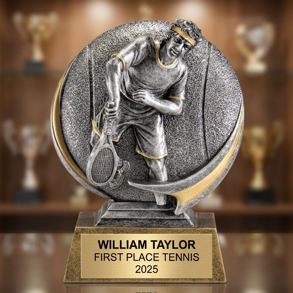 Tennis Trophy Award | Personalized | Custom Engraved | Tennis Champion | MVP | Gift for Tennis Player - View 1