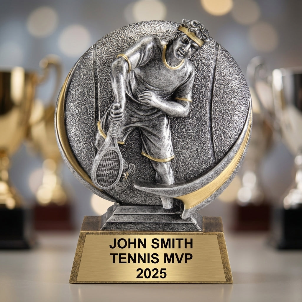 Tennis Trophy Award | Personalized | Custom Engraved | Tennis Champion | MVP | Gift for Tennis Player - View 4
