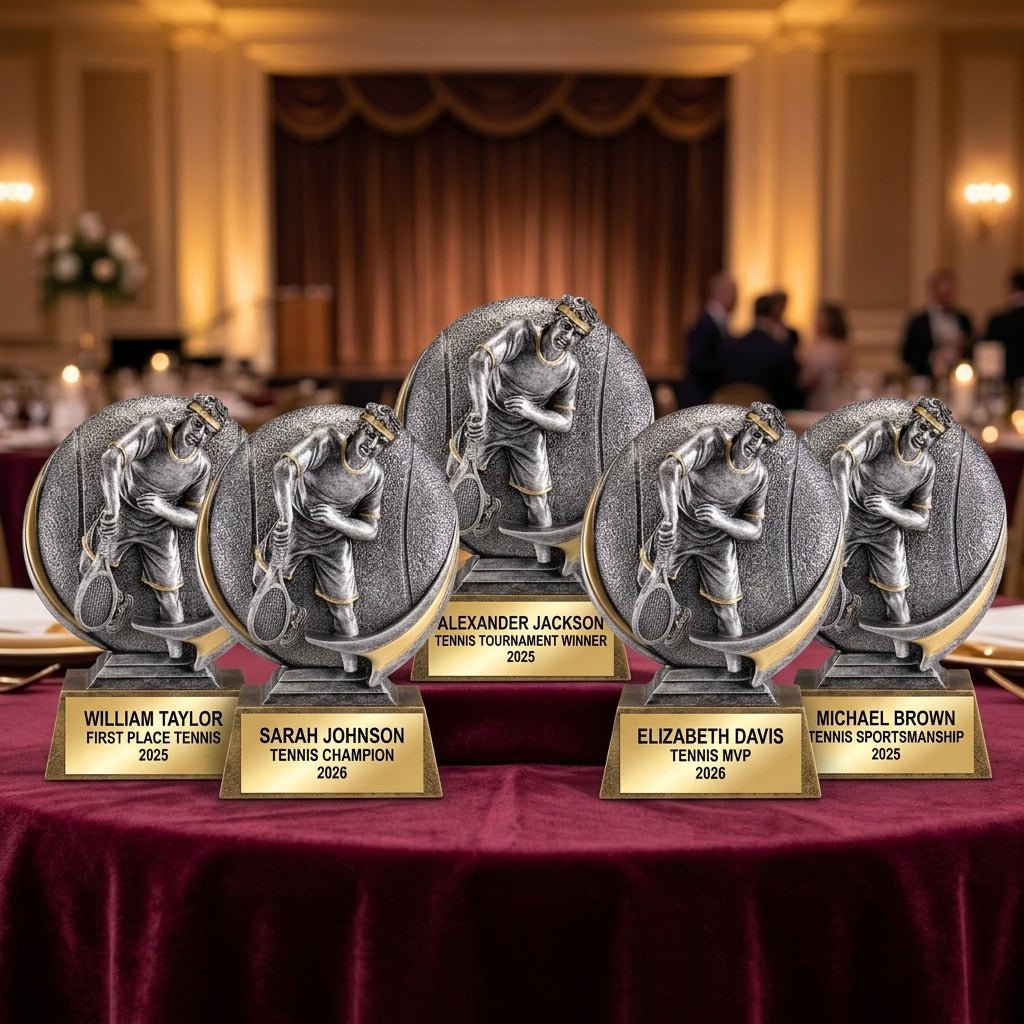 Tennis Trophy Award | Personalized | Custom Engraved | Tennis Champion | MVP | Gift for Tennis Player - View 6