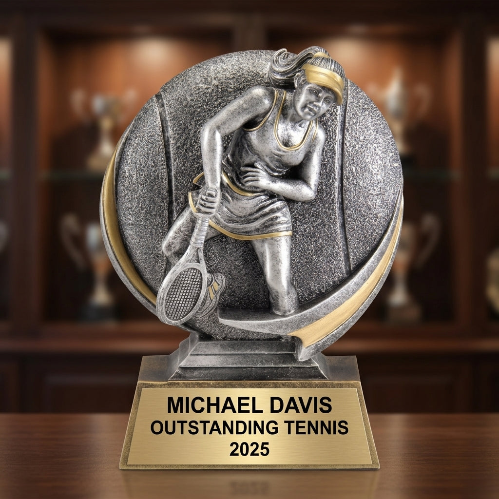 Tennis Award Trophy | Personalized | Custom Engraved | Tennis Champion | MVP Award | Tennis Gift - View 1