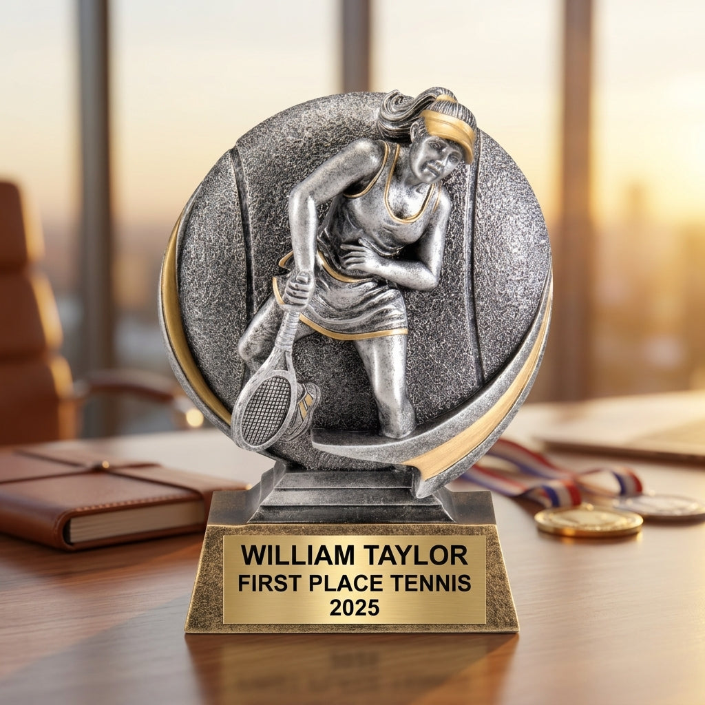 Tennis Award Trophy | Personalized | Custom Engraved | Tennis Champion | MVP Award | Tennis Gift - View 5