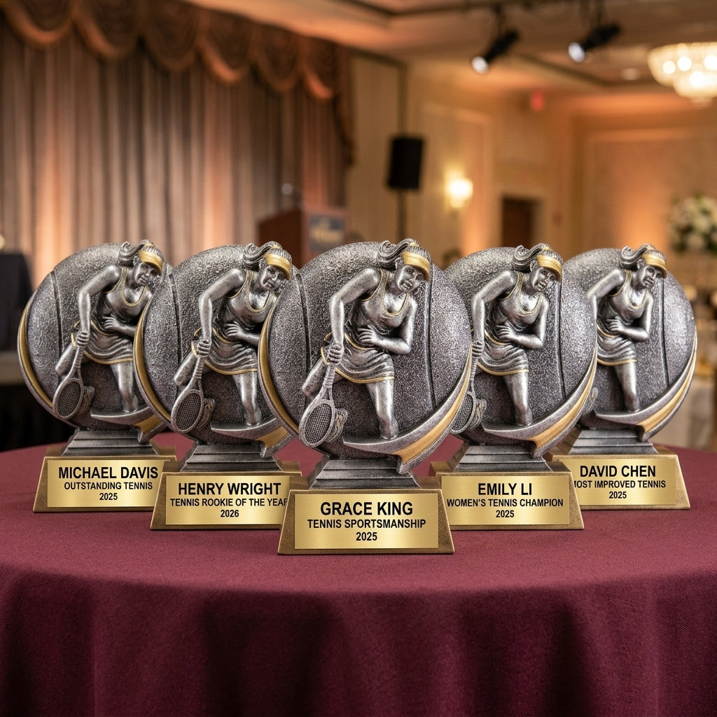 Tennis Award Trophy | Personalized | Custom Engraved | Tennis Champion | MVP Award | Tennis Gift - View 6