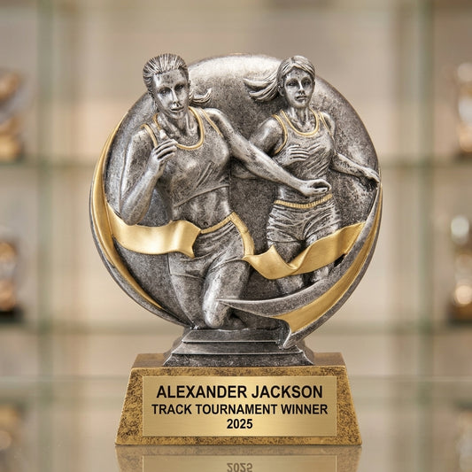 Track Trophy Award | Personalized | Custom Engraved | Track and Field Award | Running Award | Champion Award - View 1