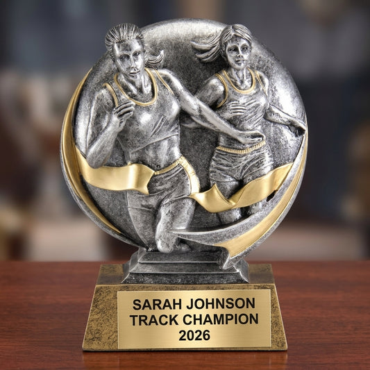 Track Trophy Award | Personalized | Custom Engraved | Track and Field Award | Running Award | Champion Award - View 2