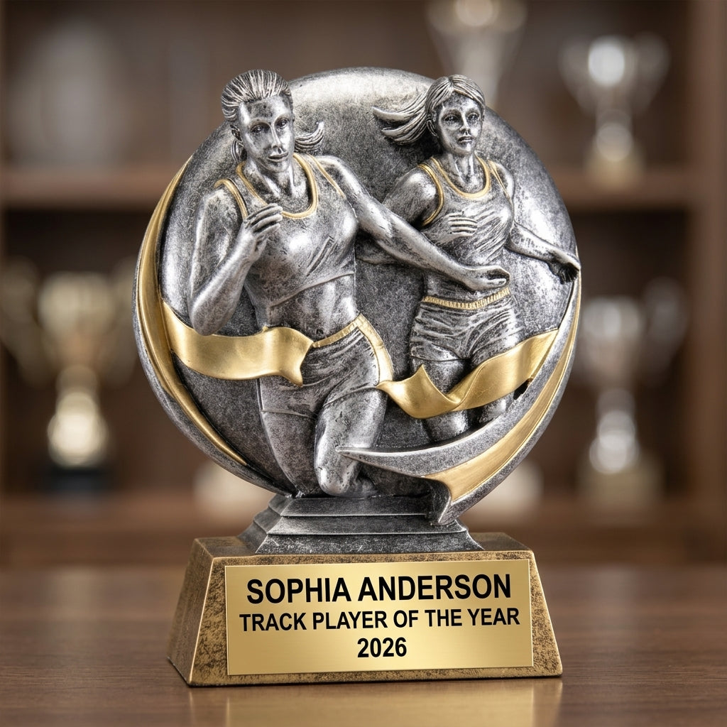 Track Trophy Award | Personalized | Custom Engraved | Track and Field Award | Running Award | Champion Award - View 4