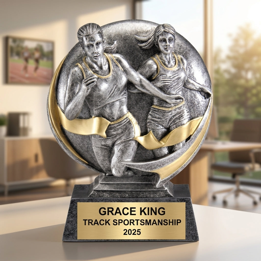 Track Trophy Award | Personalized | Custom Engraved | Track and Field Award | Running Award | Champion Award - View 5
