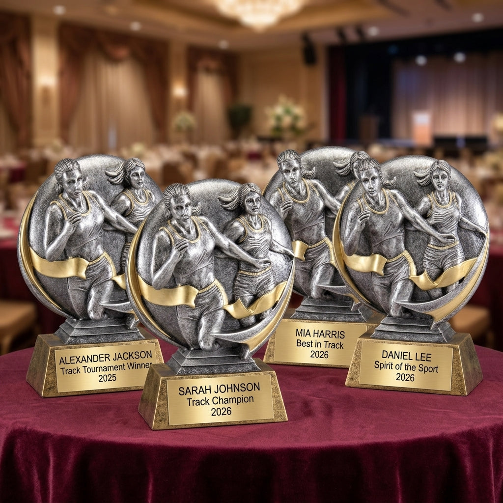 Track Trophy Award | Personalized | Custom Engraved | Track and Field Award | Running Award | Champion Award - View 6