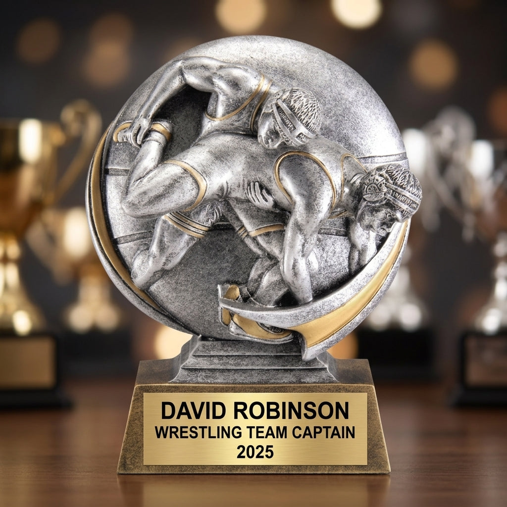 Wrestling Trophy Award | Personalized | Custom Engraved | Wrestling Gift | Wrestling Champion | Motion X Award | Wrestling MVP | Wrestling Team - View 4